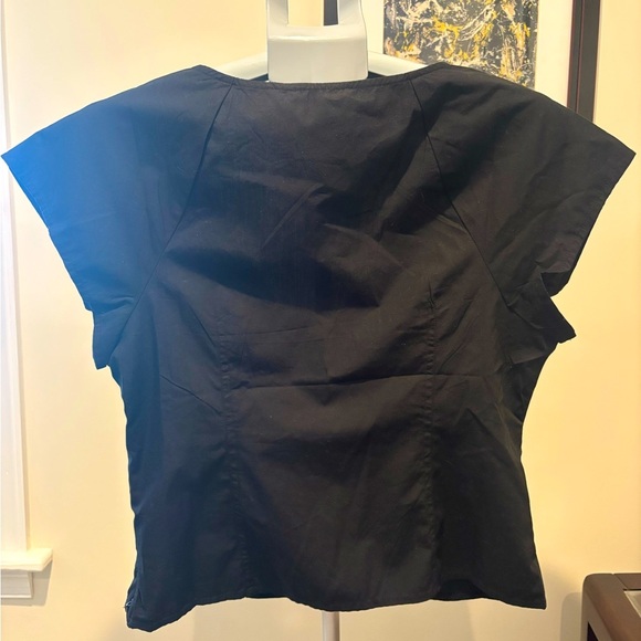 Madewell Black V Neck Twist Blouse Size 6 NWT - Picture 3 of 5